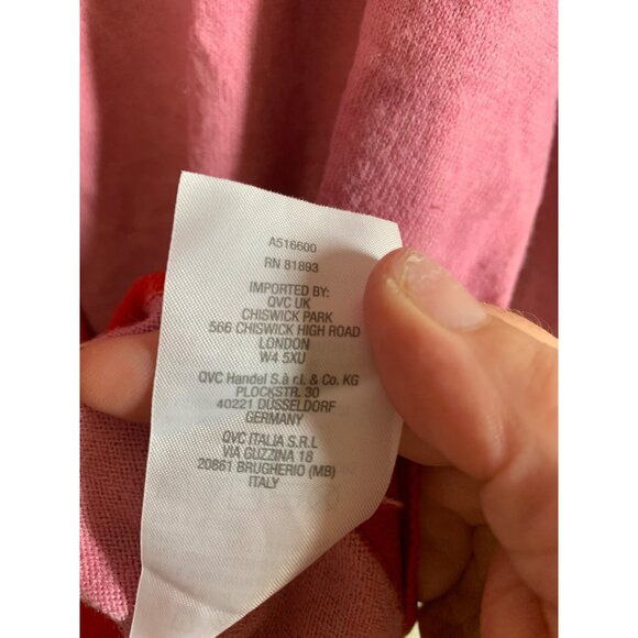 Candace Cameron Bure V Neck Long Sleeve Cardigan Womens Size Medium Pink AC8 - Picture 7 of 7